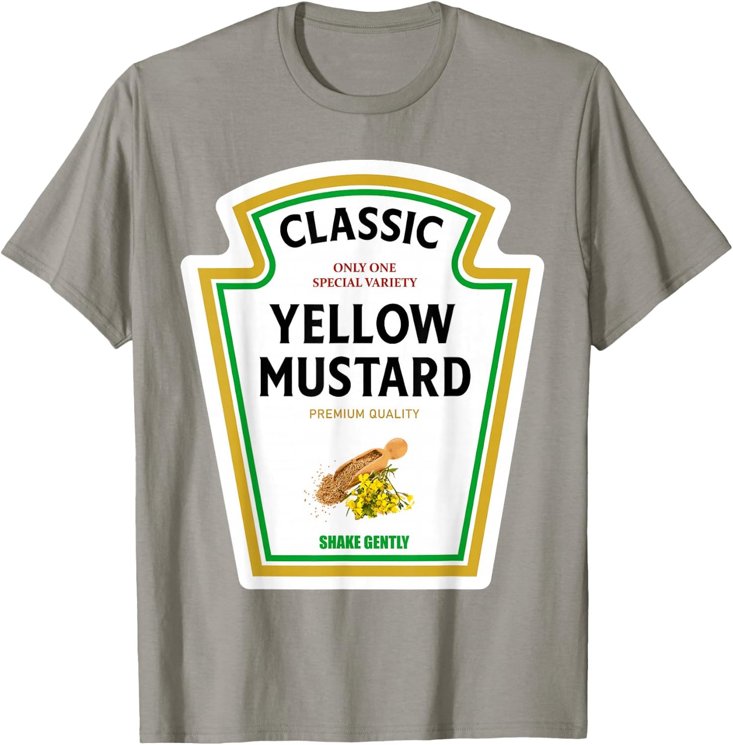Mustard Halloween 2024 Costume Matching Ketchup Condiments T-Shirt - T-Shirt | Sand