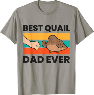 Best Quail Dad Ever Funny Quail Bird T-Shirt - T-Shirt | Sand