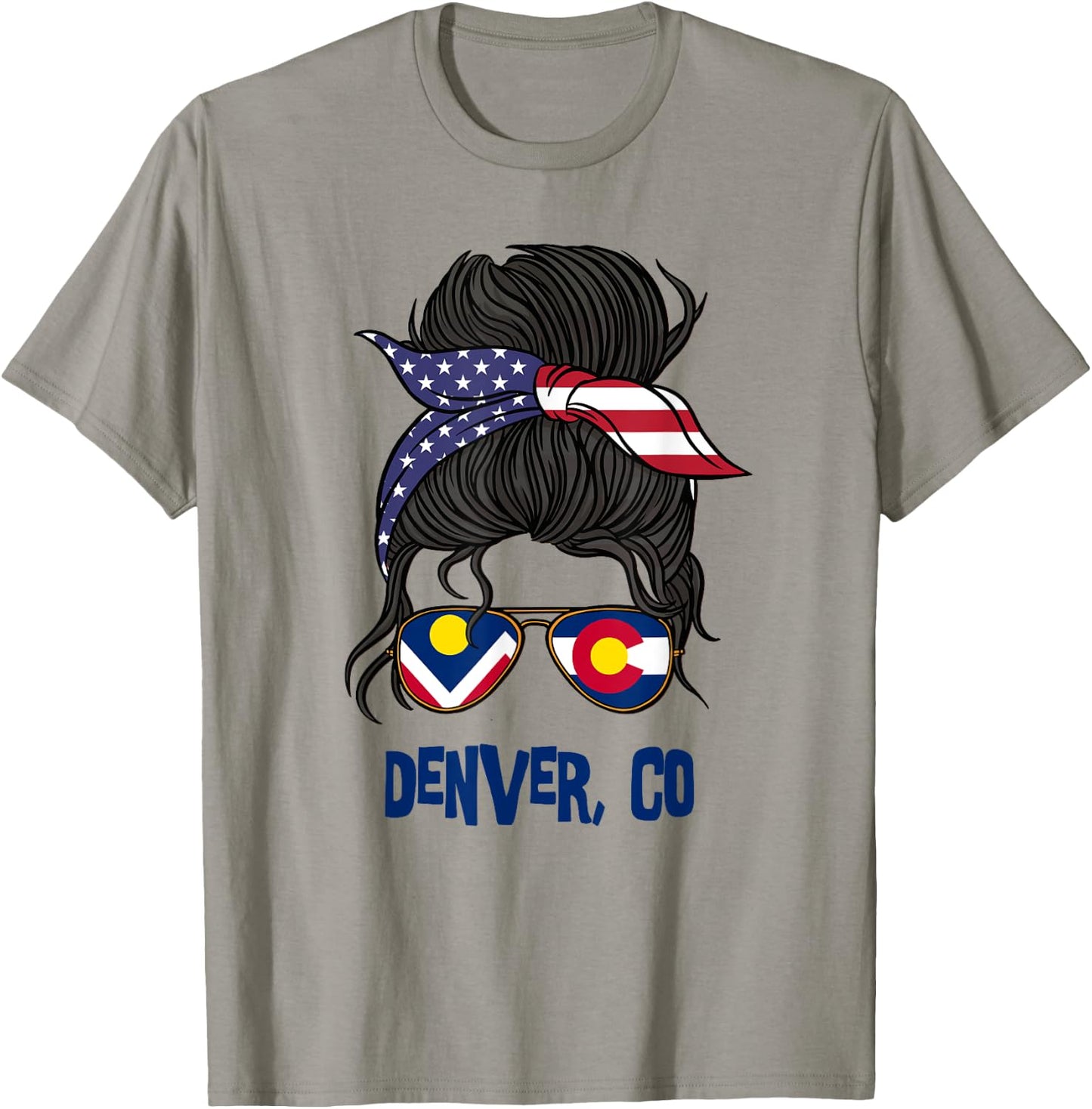 Denver for Girls Denver Colorado Flag T-Shirt - T-Shirt | Sand