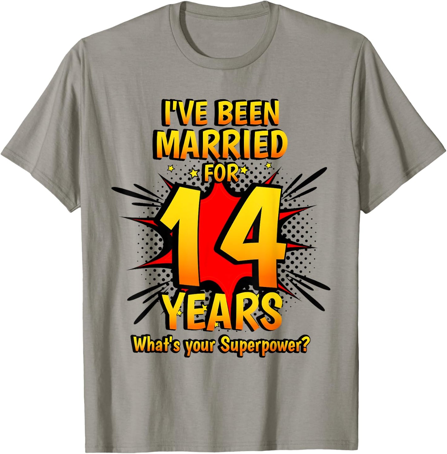 Ivory Wedding I've Been Married For 14 Years T-Shirt - T-Shirt | Sand