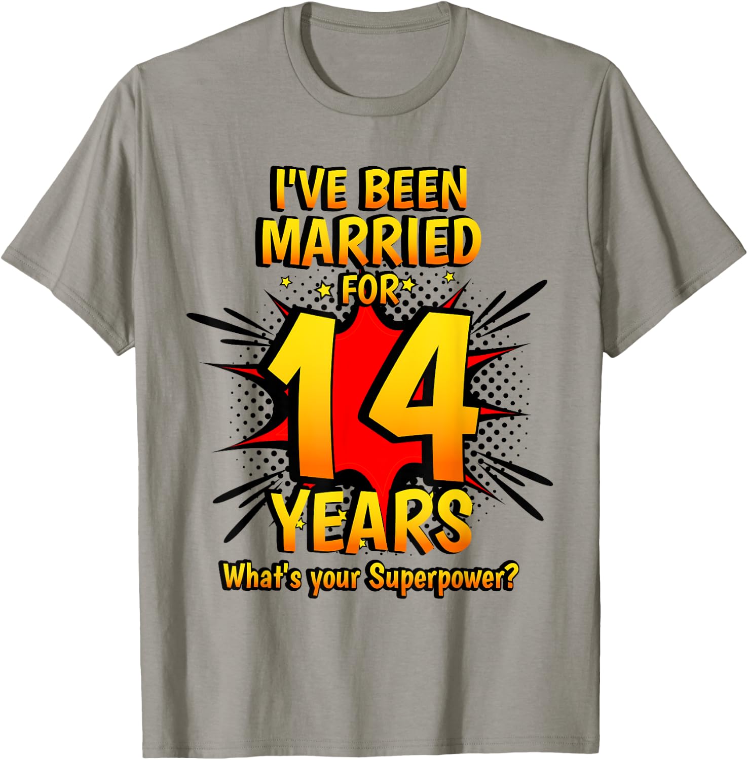 Ivory Wedding I've Been Married For 14 Years T-Shirt - T-Shirt | Sand