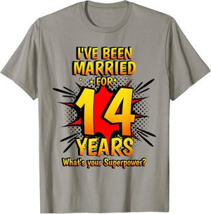 Ivory Wedding I've Been Married For 14 Years T-Shirt - T-Shirt | Sand