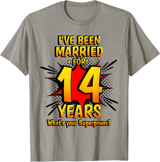 Ivory Wedding I've Been Married For 14 Years T-Shirt - T-Shirt | Sand