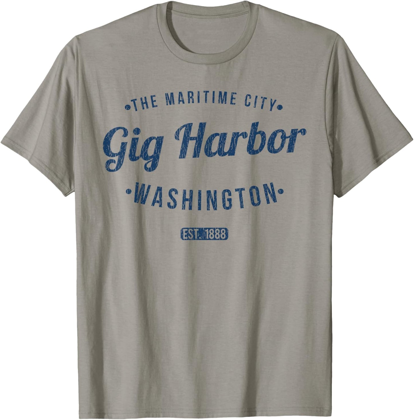 Gig Harbor Washington Vintage Travel Souvenir Gig Harbor T-Shirt - T-Shirt | Sand