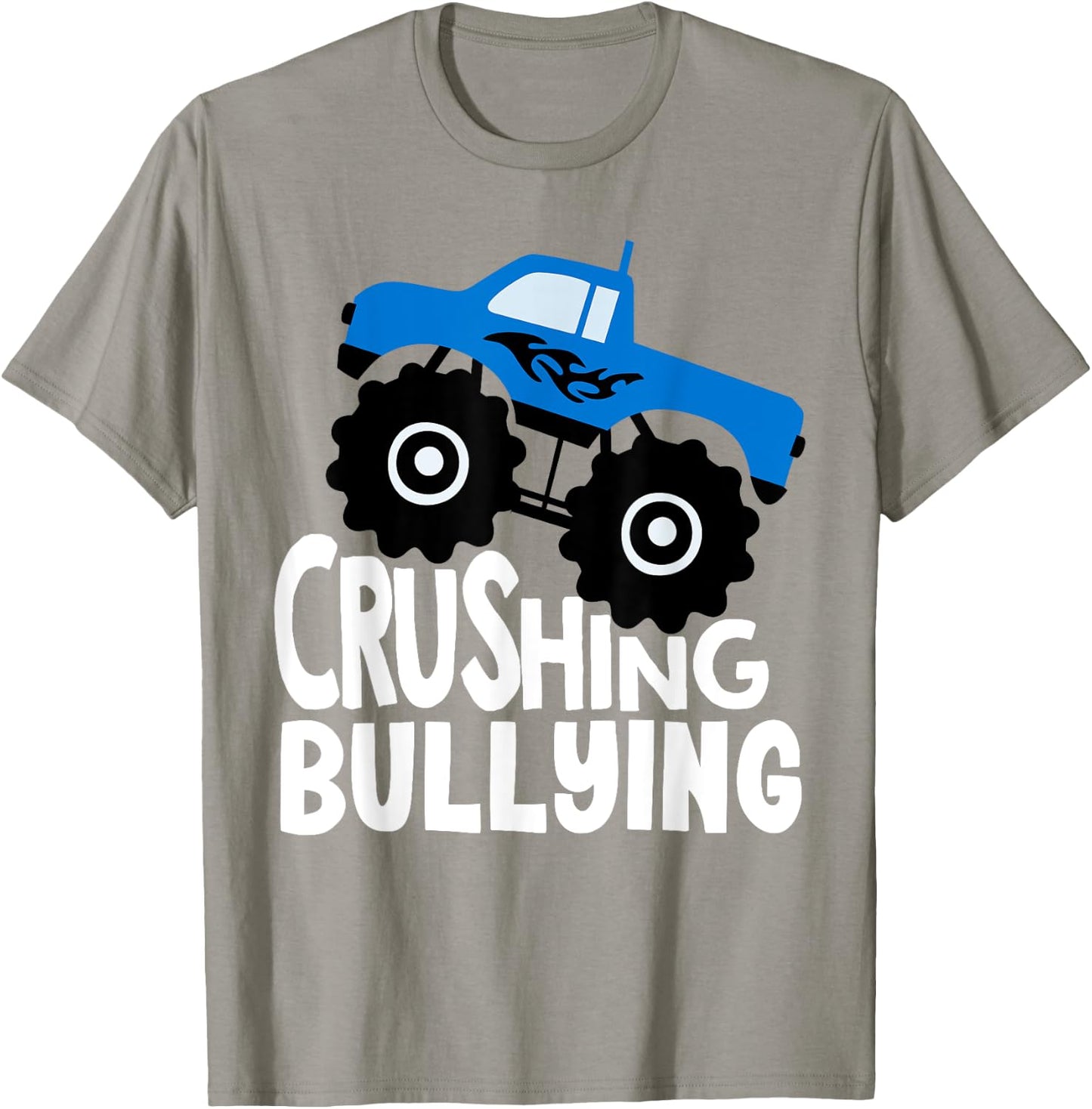 Crushing Bullying Monster Truck Kids Unity Day Orange 2023 T-Shirt - T-Shirt | Sand