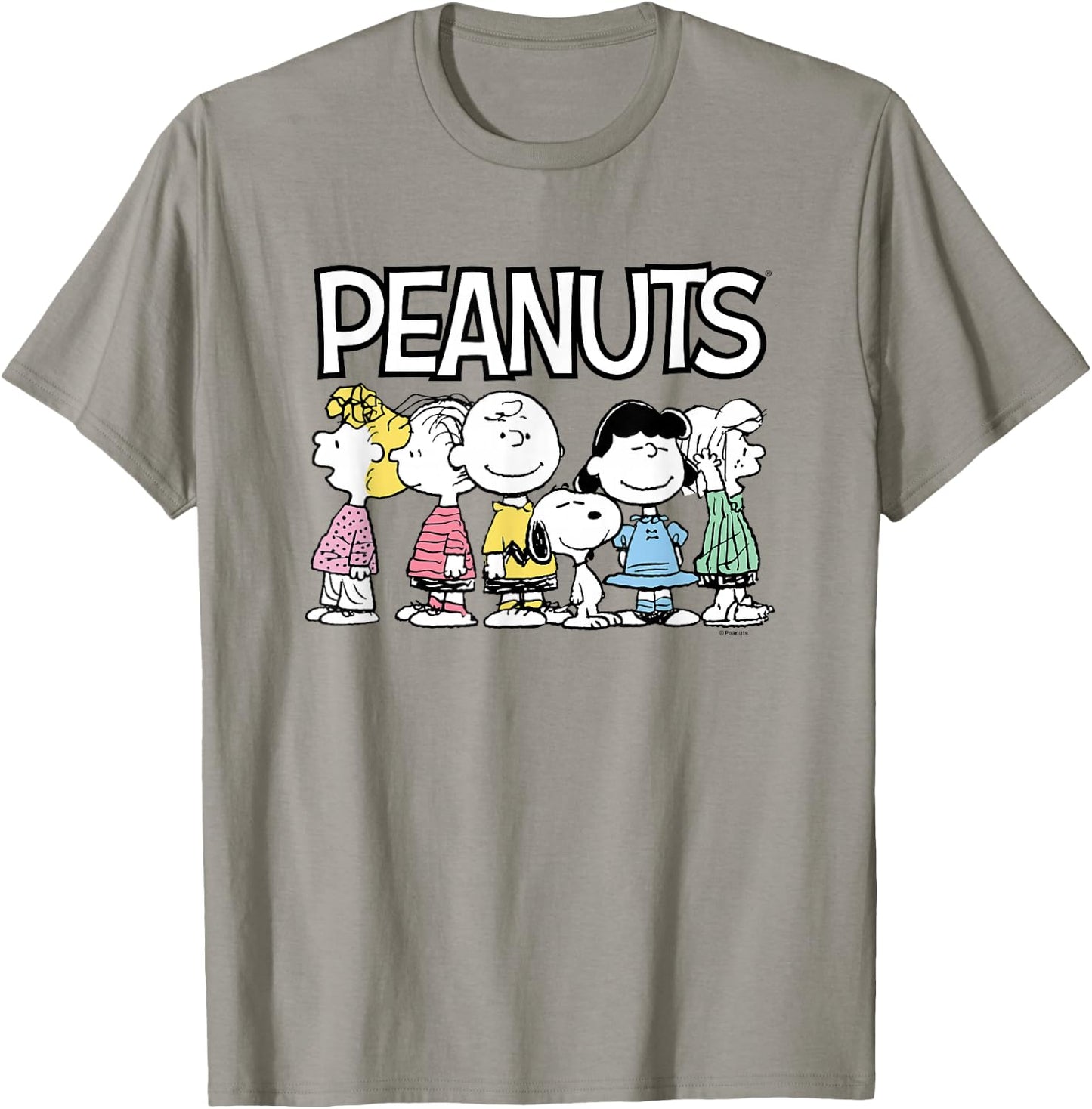 Peanuts - Snoopy Charlie Lucy Linus Sally Peppermint Patty T-Shirt - T-Shirt | Sand