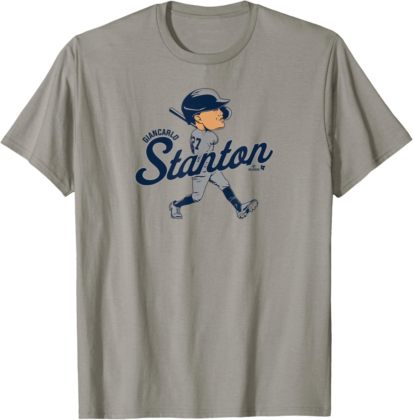 Giancarlo Stanton: Caricature - New York Baseball T-Shirt - T-Shirt | Sand