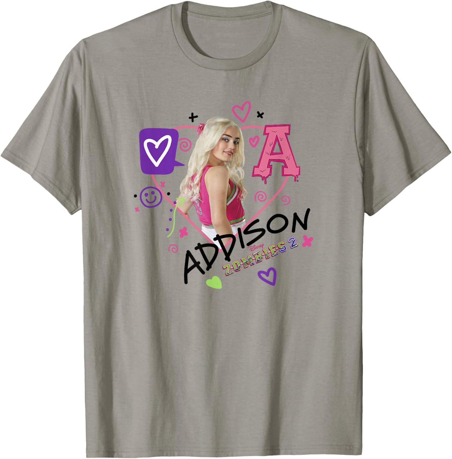 Disney Zombies Addison Doodled Portrait T-Shirt - T-Shirt | Sand