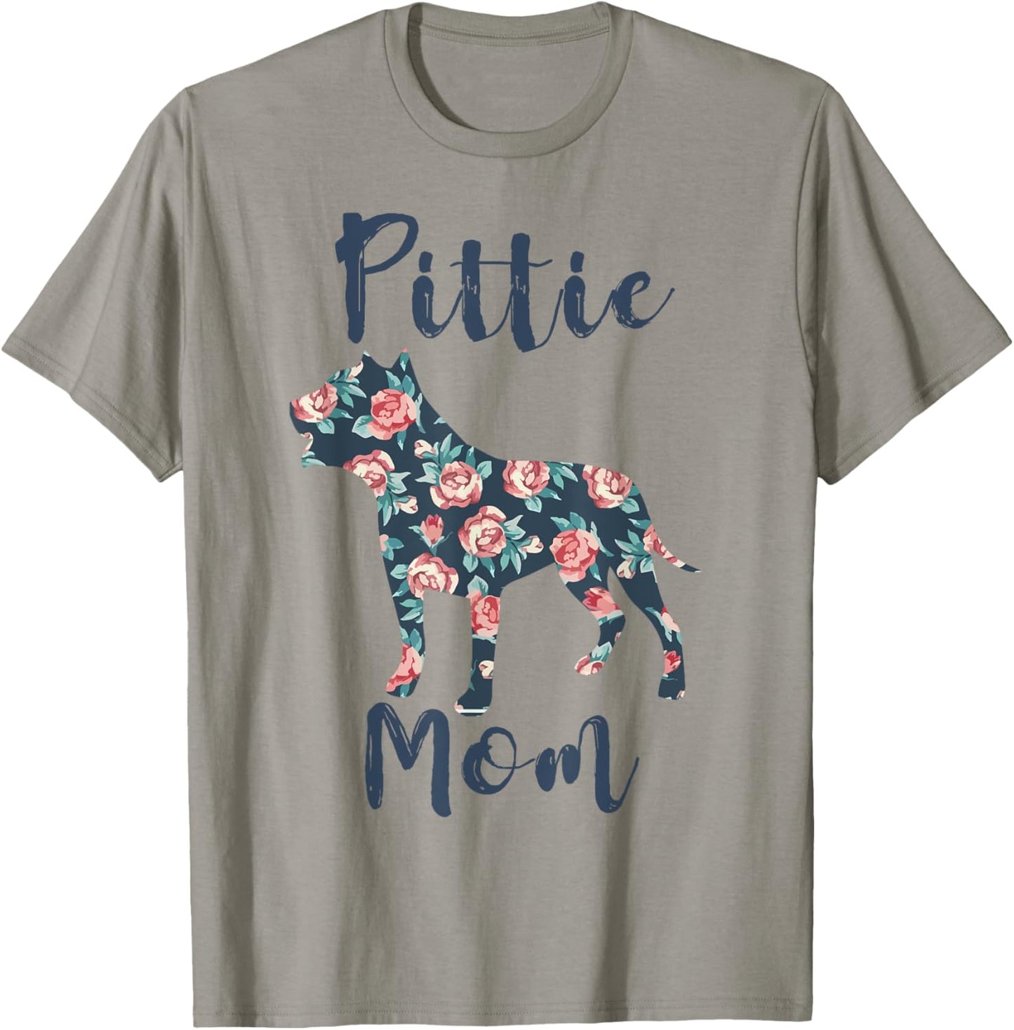 Pittie Mom Shirt Women Pitbull Mama Pibble Mother Day Gift T-Shirt - T-Shirt | Sand