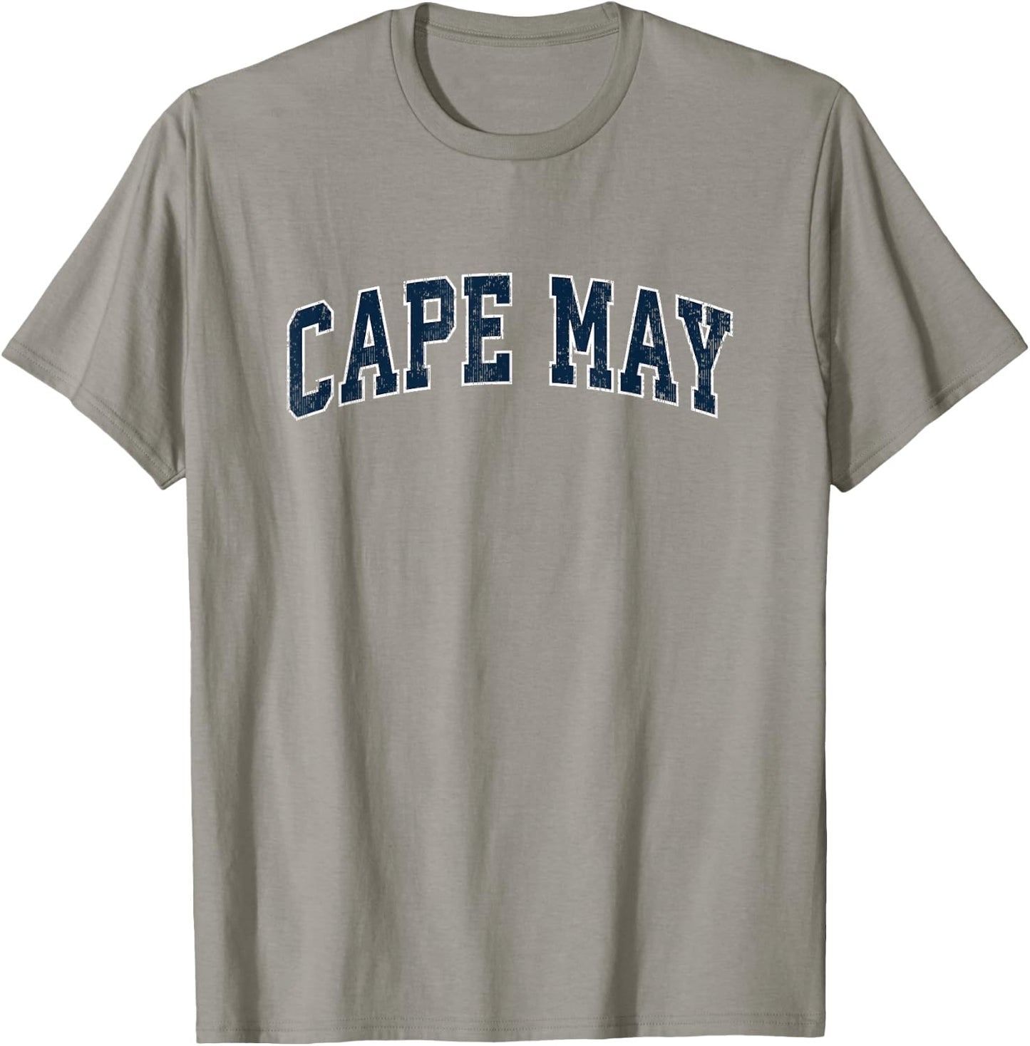 Cape May New Jersey NJ Vintage Sports Design Navy Design T-Shirt - T-Shirt | Sand