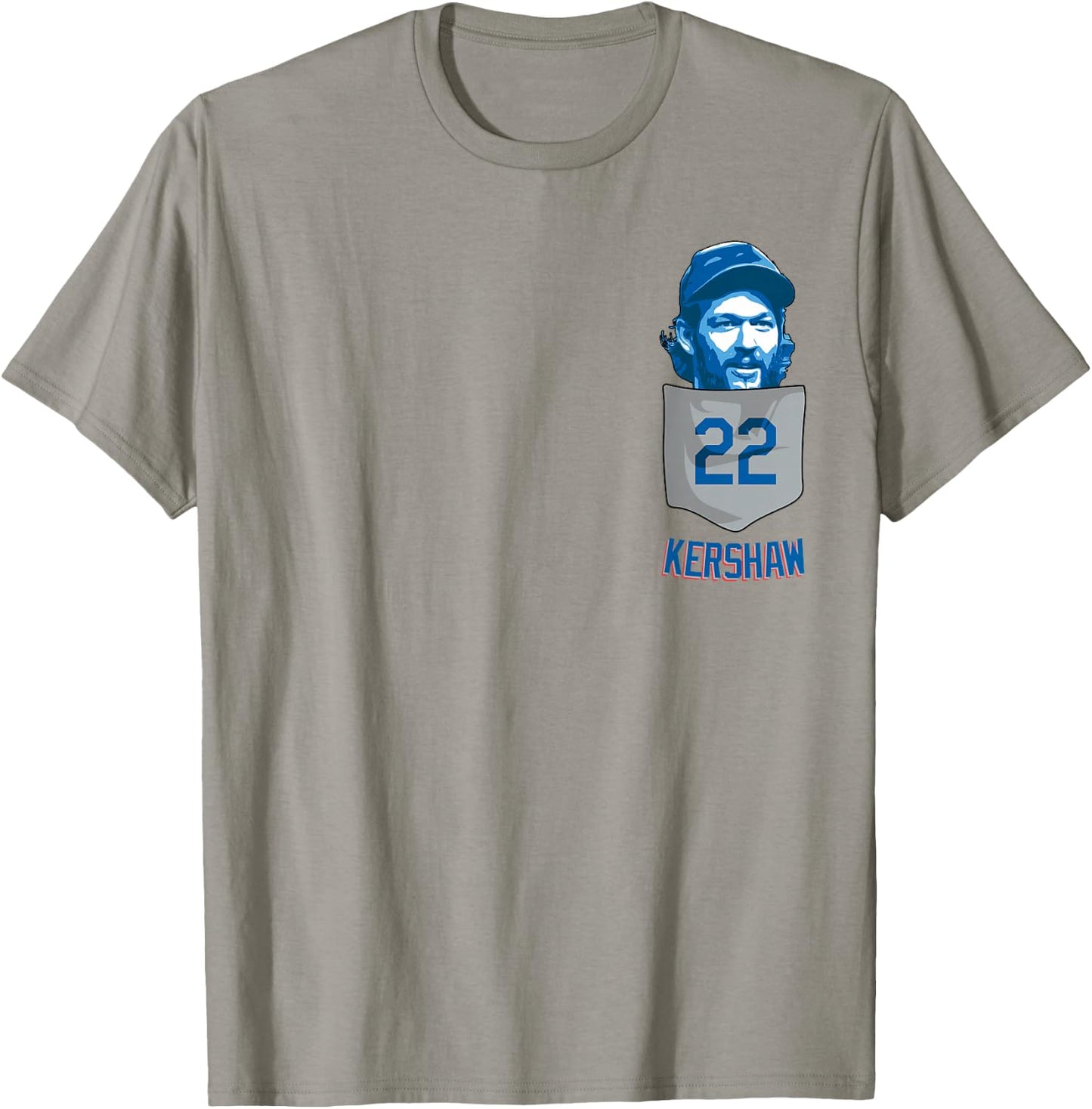 Clayton Kershaw Los Angeles Baseball Pocket MLBPA T-Shirt - T-Shirt | Sand