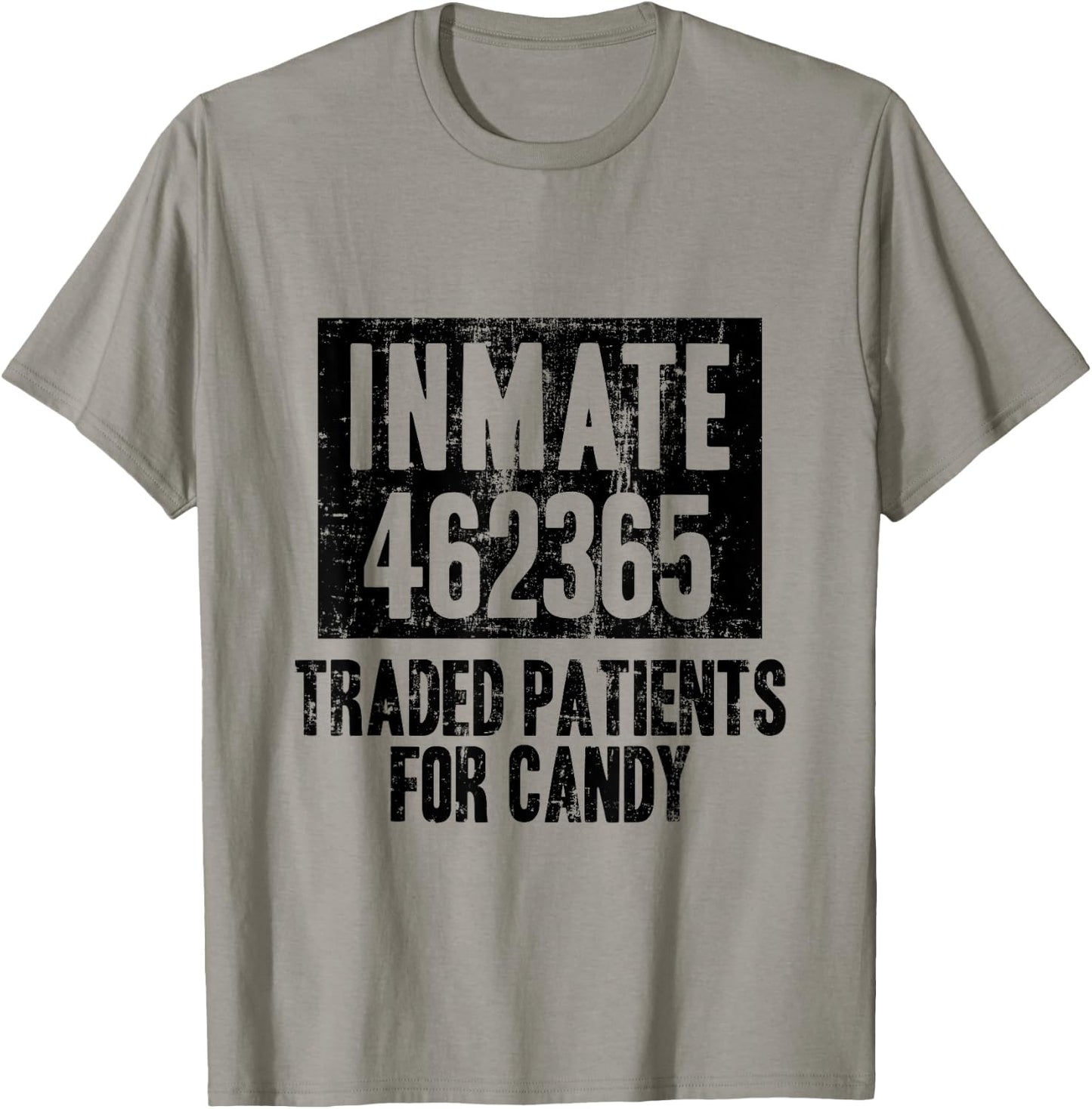 Matching Halloween Party Inmate Jail Costume Nurse Doctor T-Shirt - T-Shirt | Sand