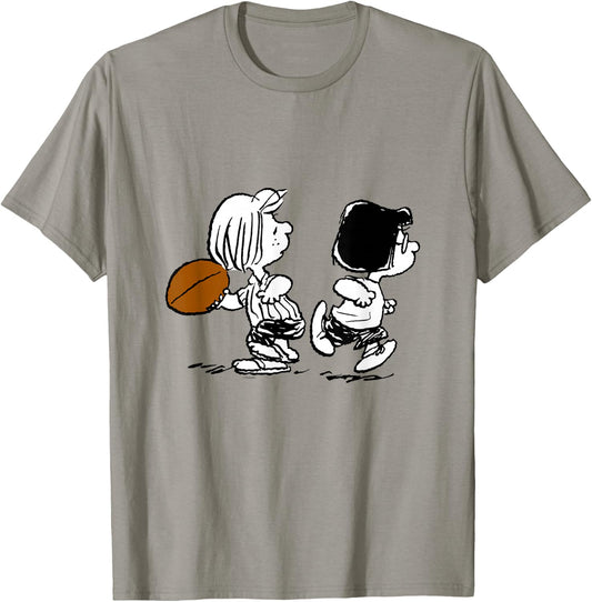 Peanuts - Marcie Patty Football T-Shirt - T-Shirt | Sand