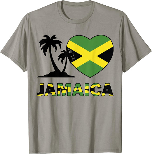 Jamaican Flag Heart Kids Jamaica independence day Boys Girls T-Shirt - T-Shirt | Sand