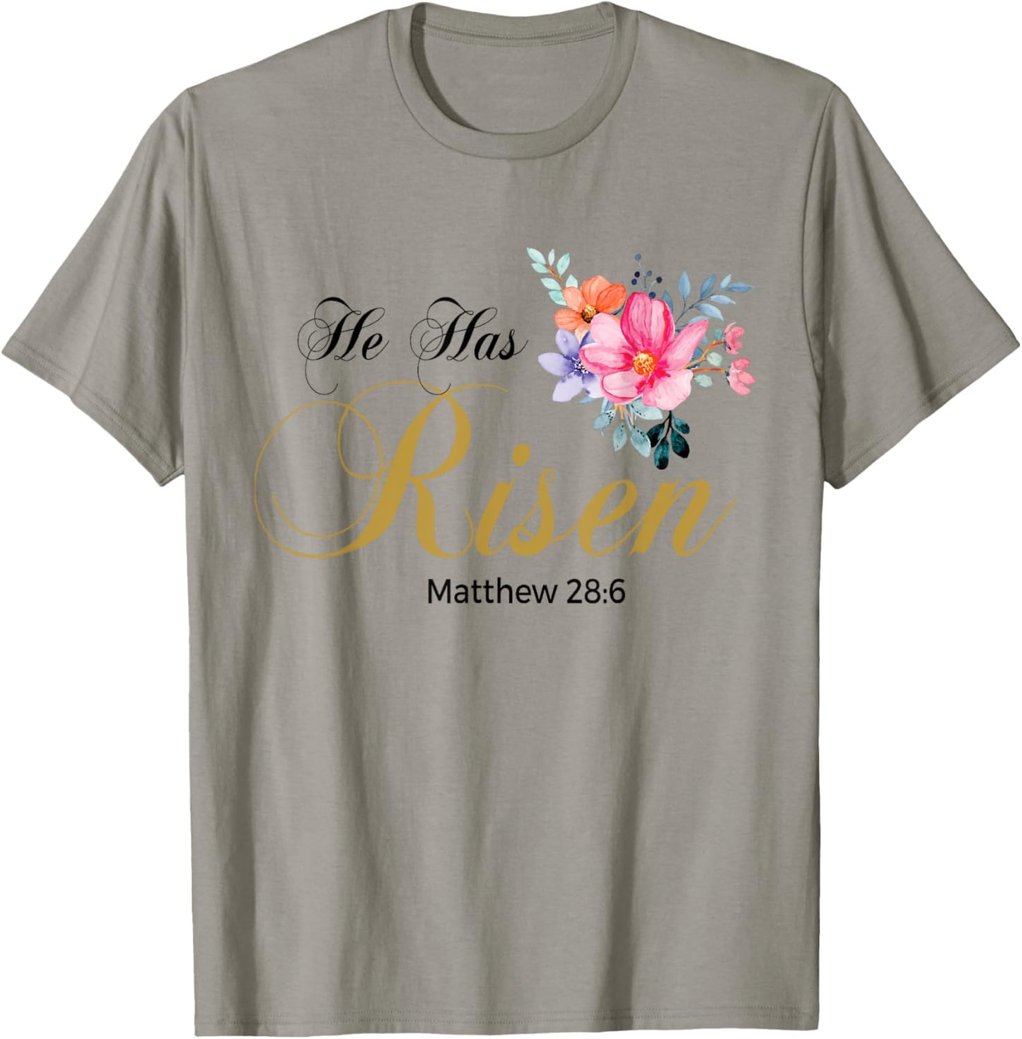 He Has Risen Jesus Religous Easter Sunday Christian Jesus T-Shirt - T-Shirt | Sand