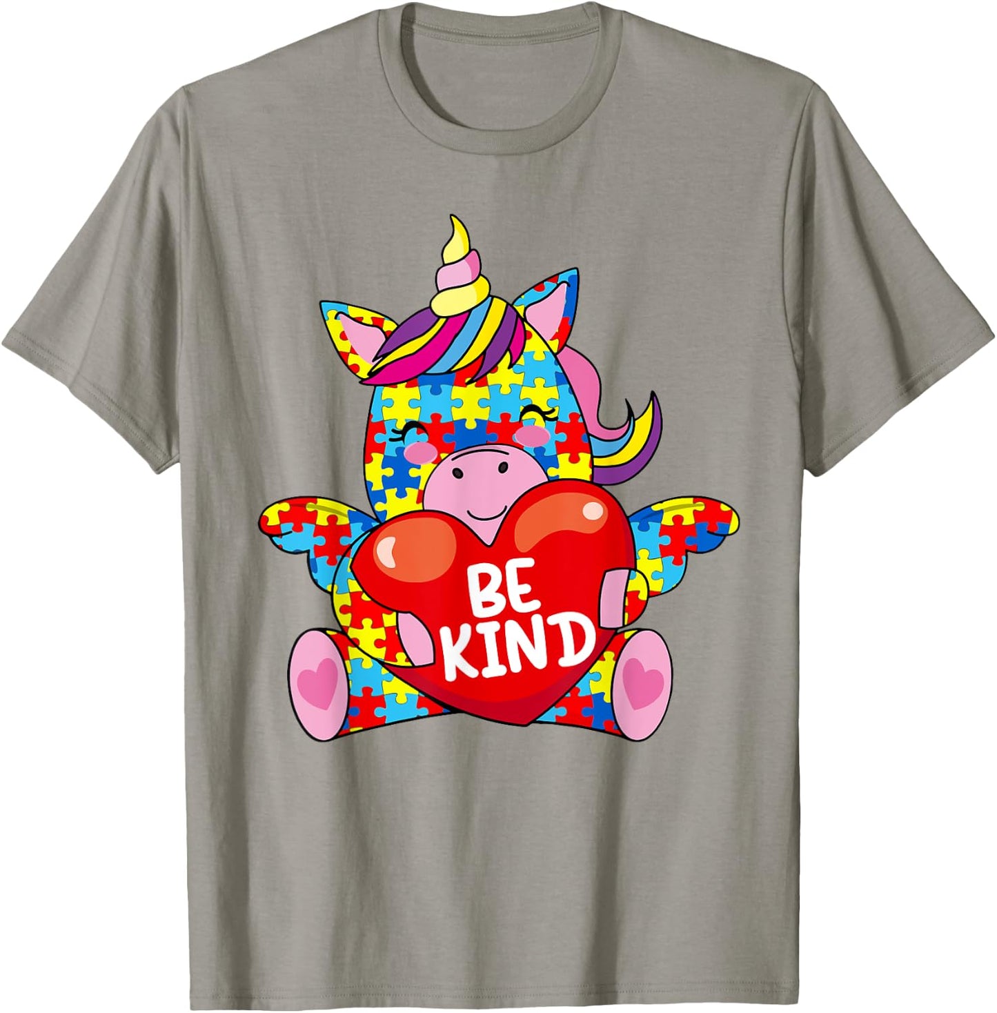 Autism Awareness Be Kind Girl T-Shirt - T-Shirt | Sand