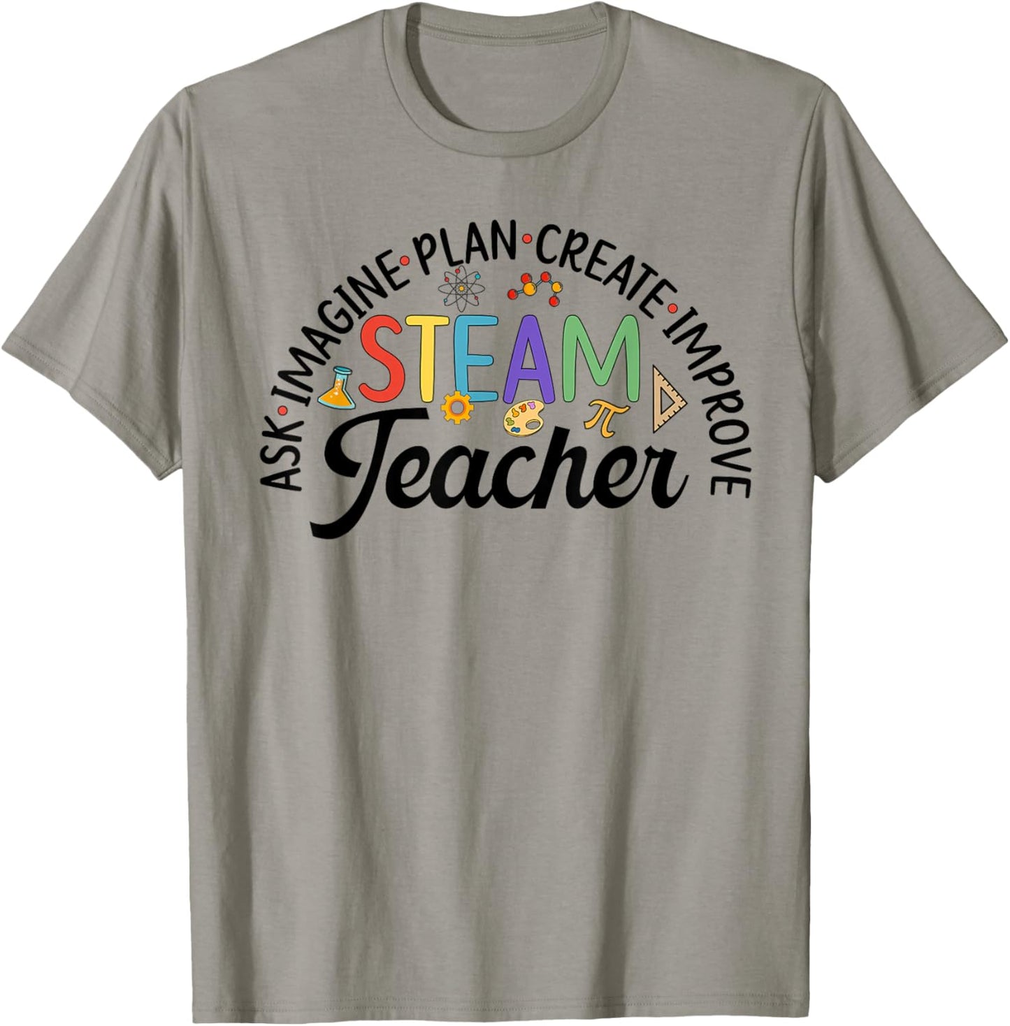 Best STEAM Teacher Science Technology Engineering Art Math T-Shirt - T-Shirt | Sand