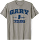 Gary Indiana IN Vintage Sports Navy Athletic T-Shirt - T-Shirt | Sand