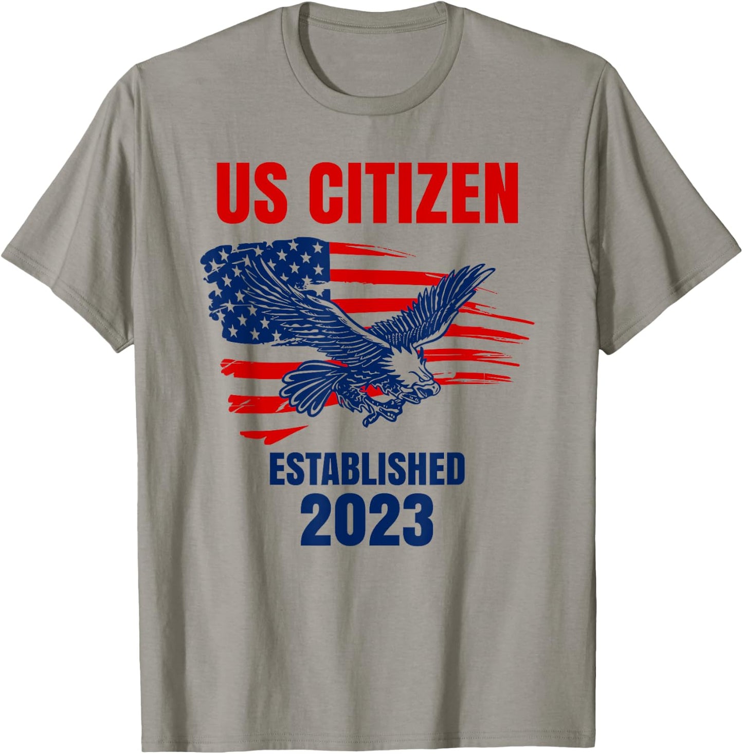 US Citizen - Established 2023 - Proud new American citizen T-Shirt - T-Shirt | Sand