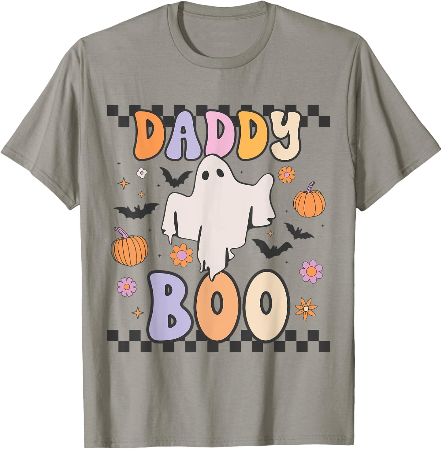 Daddy Boo Cute Retro Groovy Ghost Halloween Family Matching T-Shirt - T-Shirt | Sand