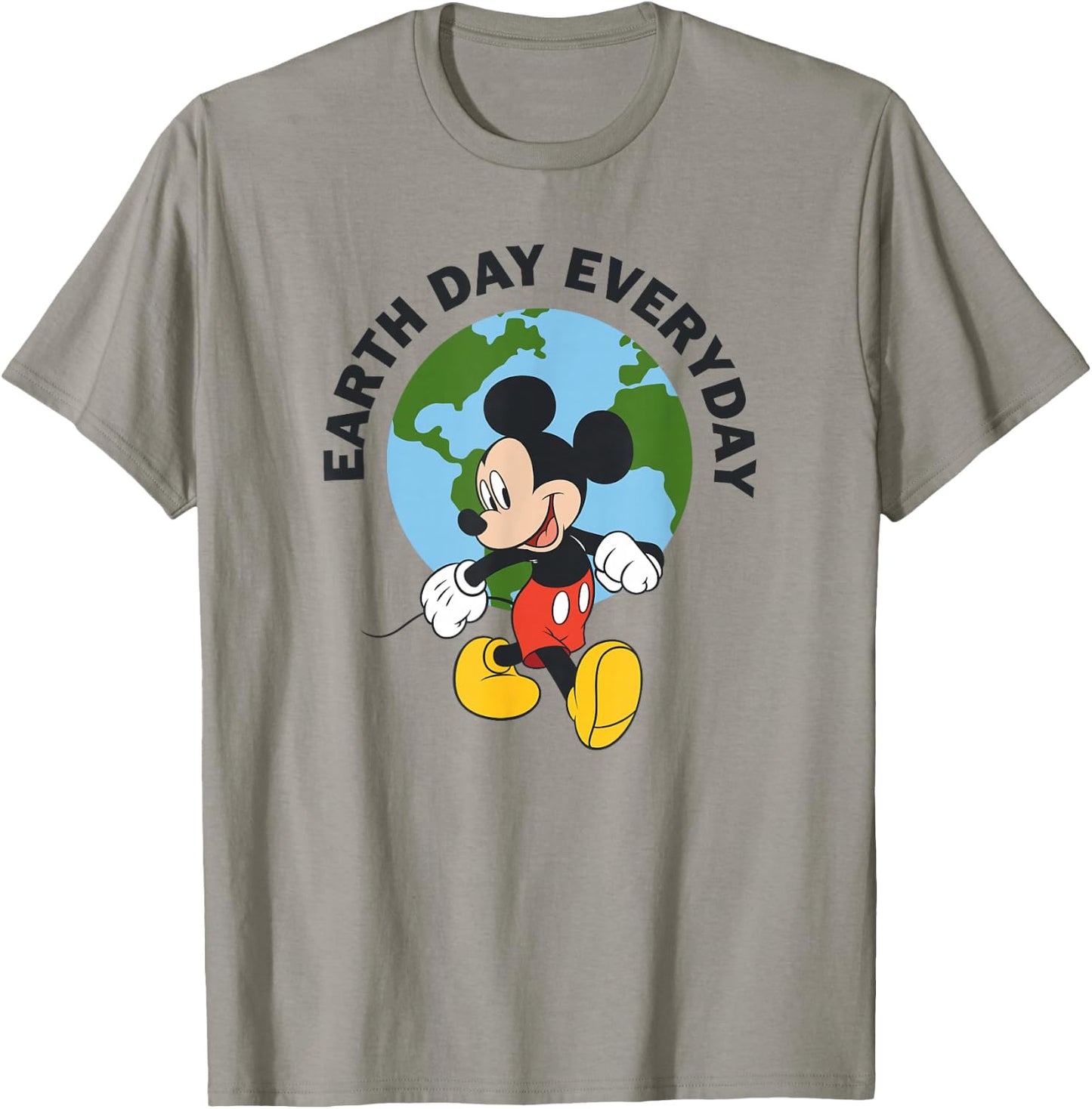 Disney Mickey And Friends Earth Day Every Day Globe Portrait T-Shirt - T-Shirt | Sand