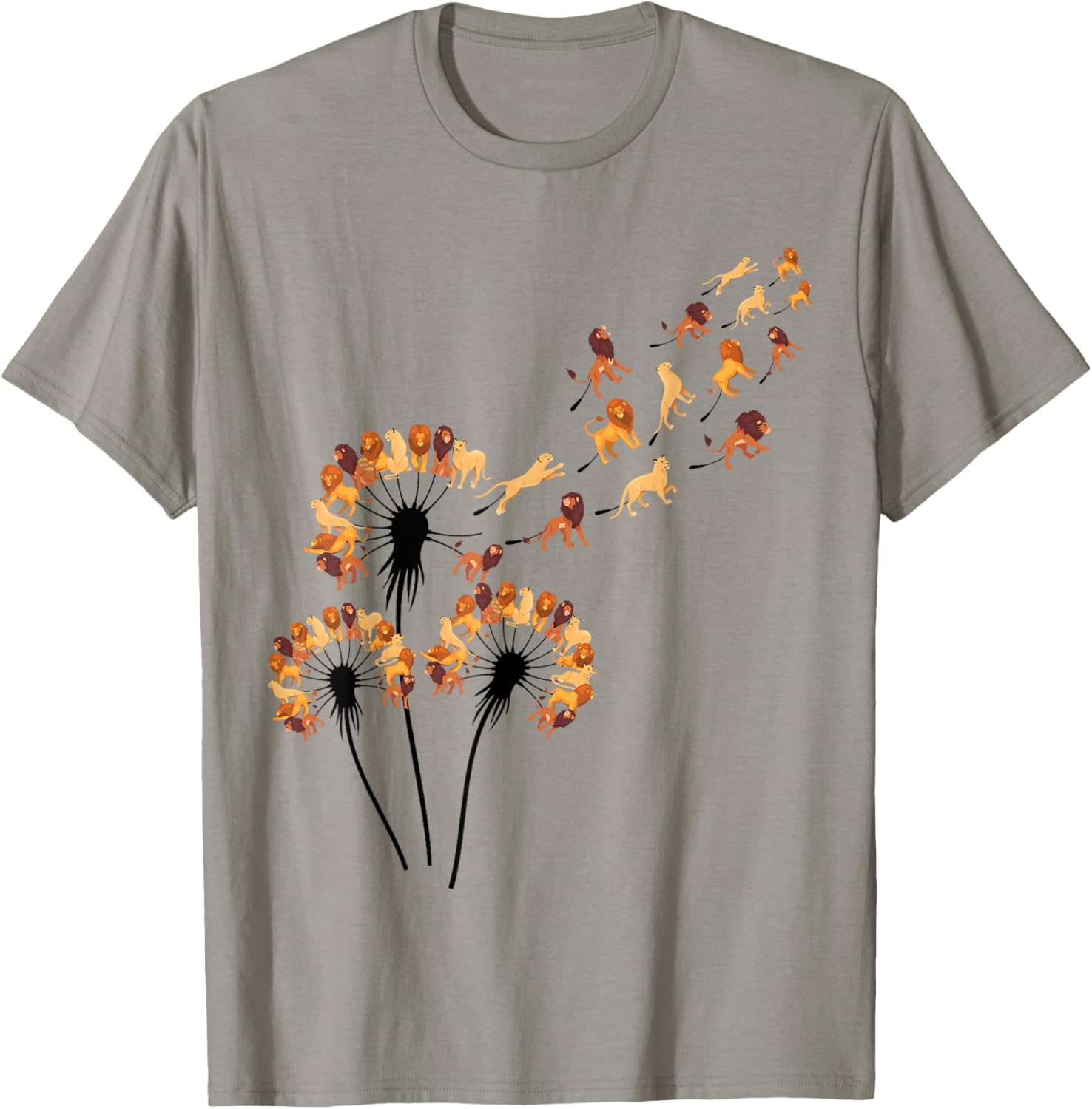 Dandelion Lions Shirt for Lion Lover | Lion T-Shirt - T-Shirt | Sand