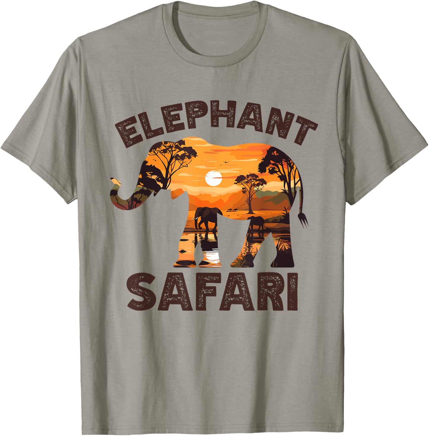 Elephant Safari T-Shirt - T-Shirt | Sand