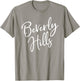 Beverly Hills Script Text Pink with White Print T-Shirt - T-Shirt | Sand