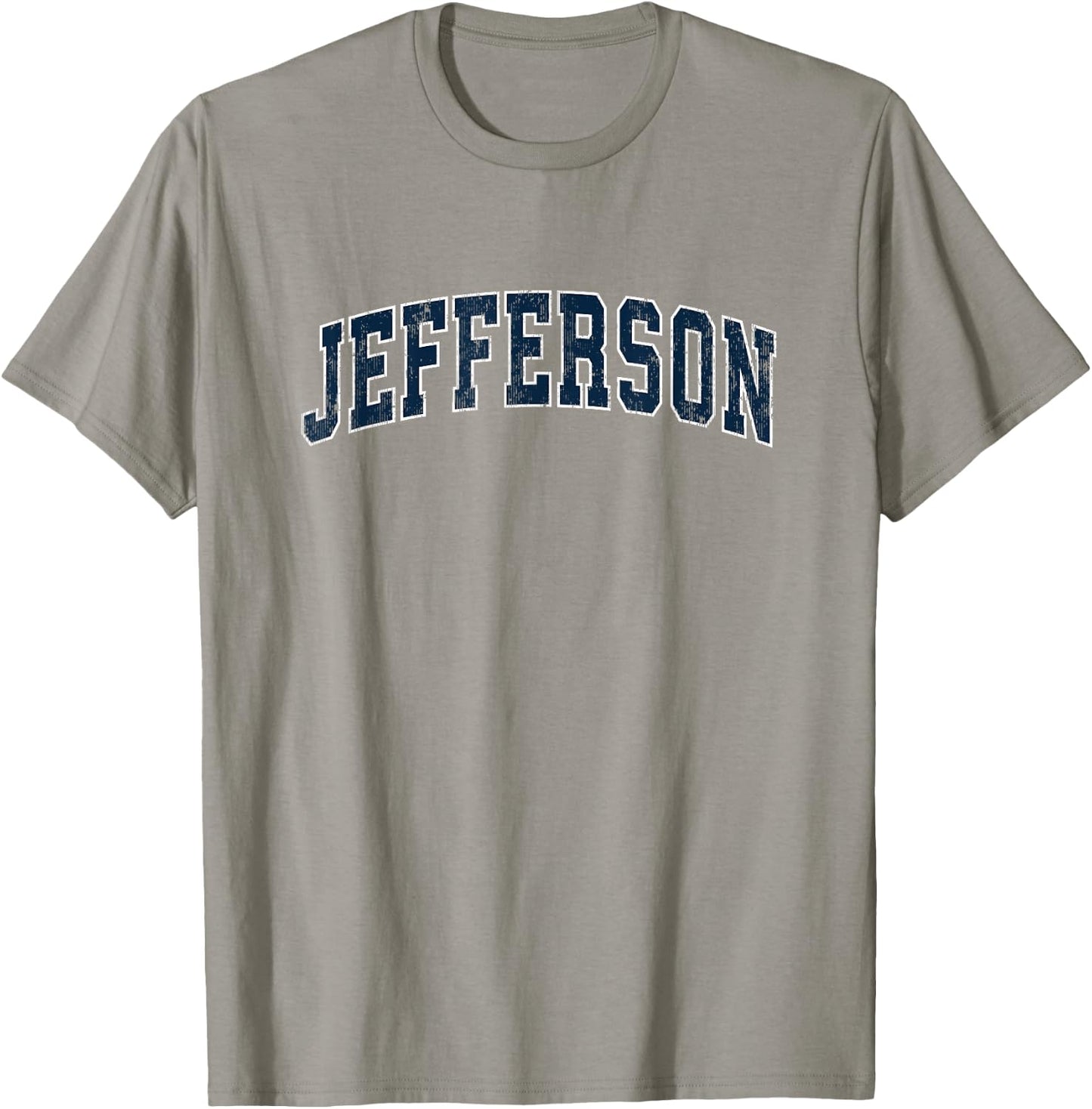 Jefferson New Jersey NJ Vintage Sports Design Navy Design T-Shirt - T-Shirt | Sand