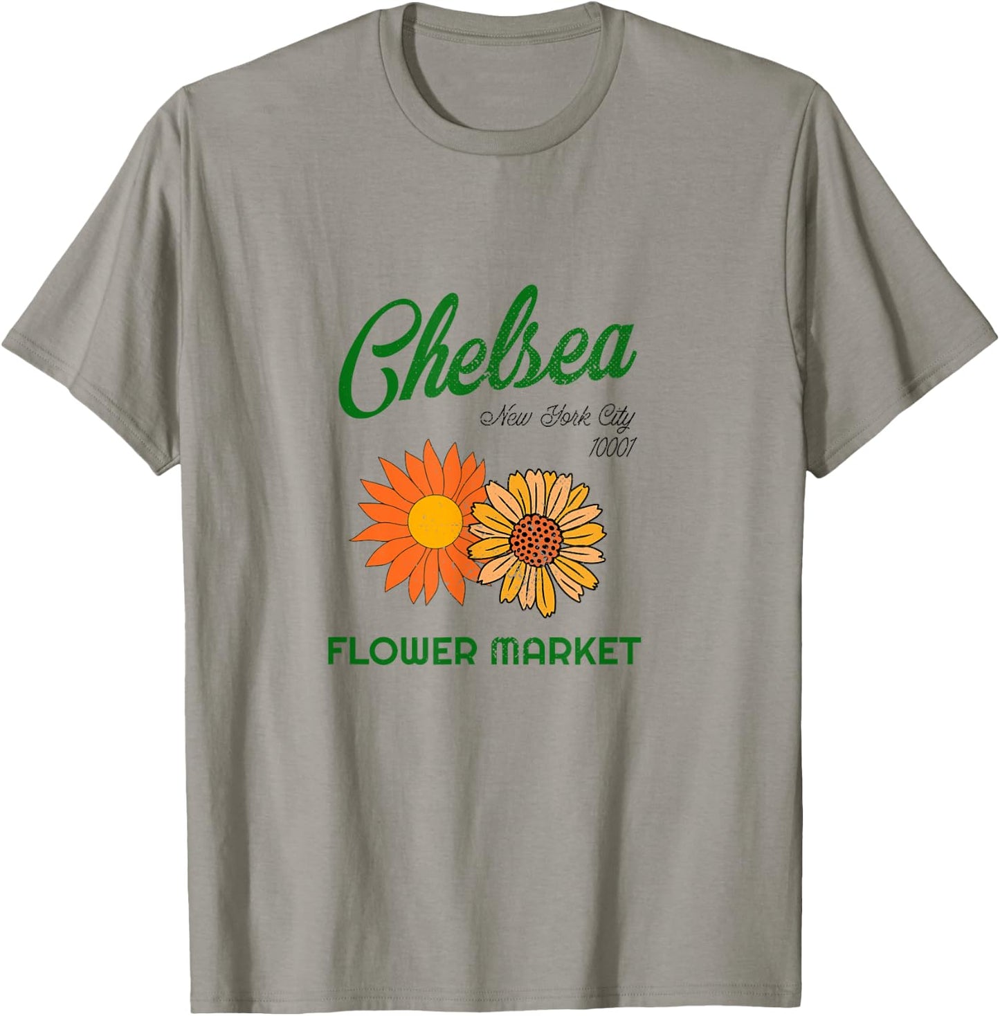 Cute Retro Chelsea NYC Flower Market West Side Manhattan T-Shirt - T-Shirt | Sand