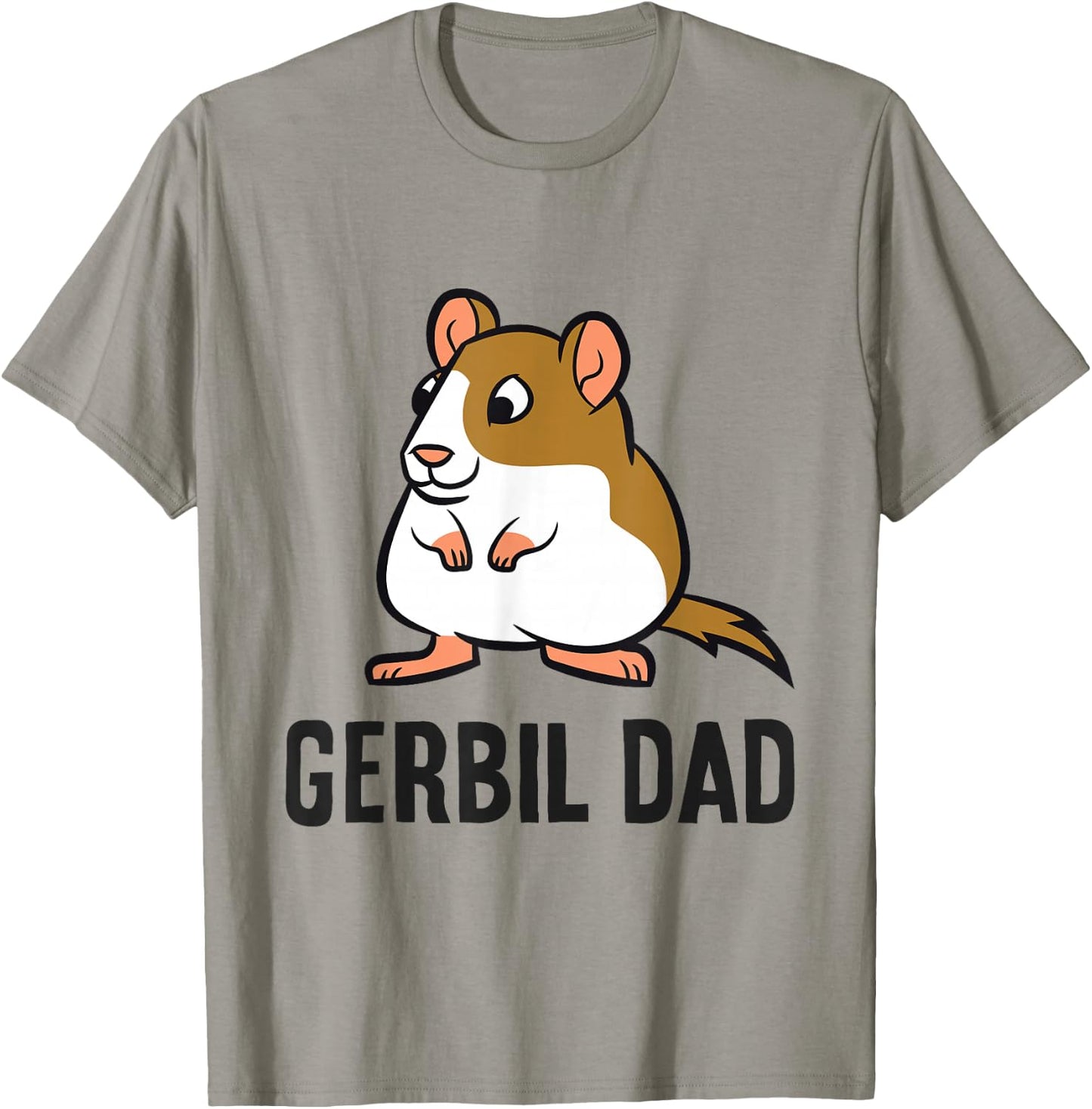 Gerbil Papa Funny Gerbil Dad T-Shirt - T-Shirt | Sand