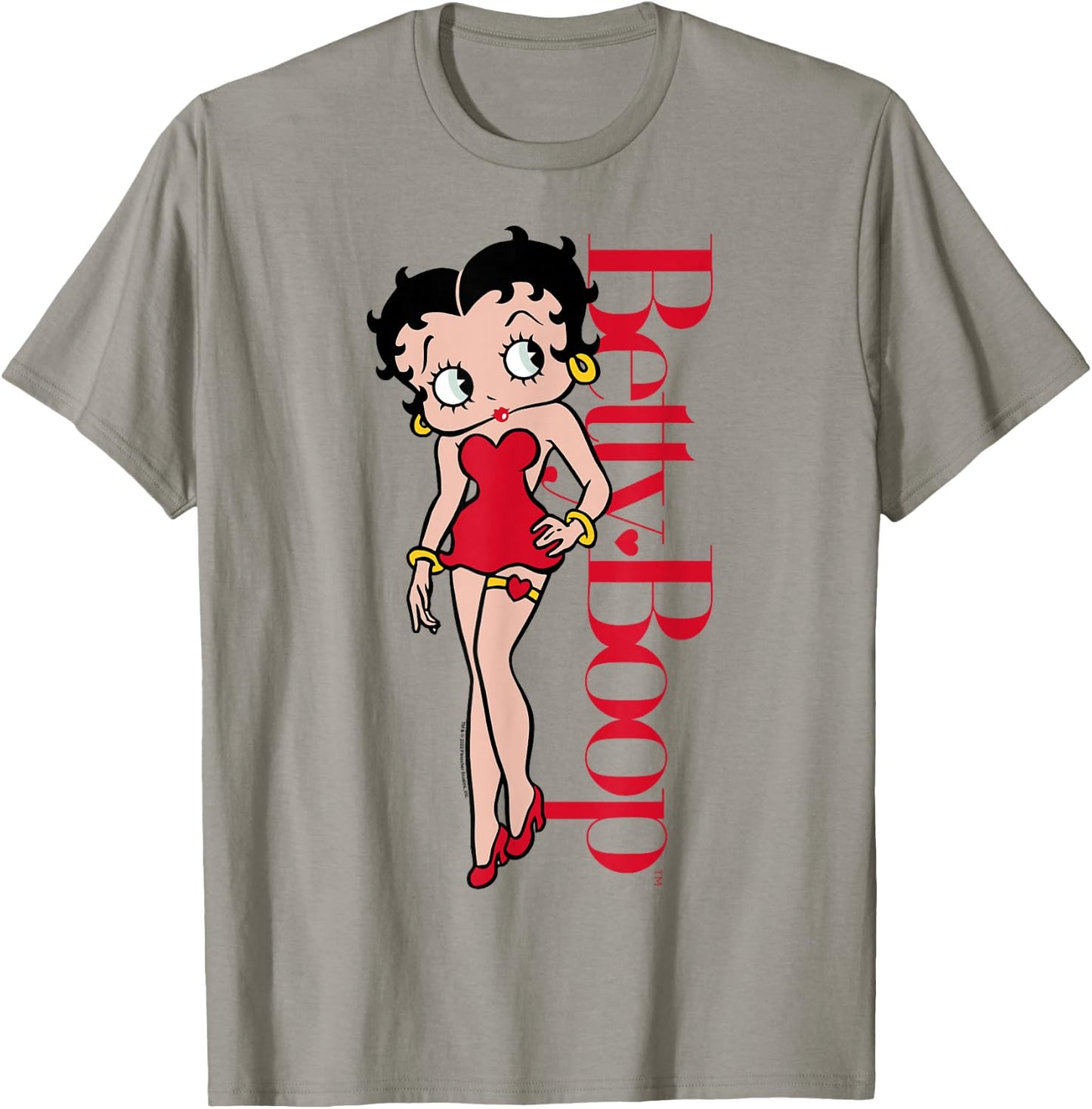 Betty Boop Vertical Text Portrait T-Shirt - T-Shirt | Sand