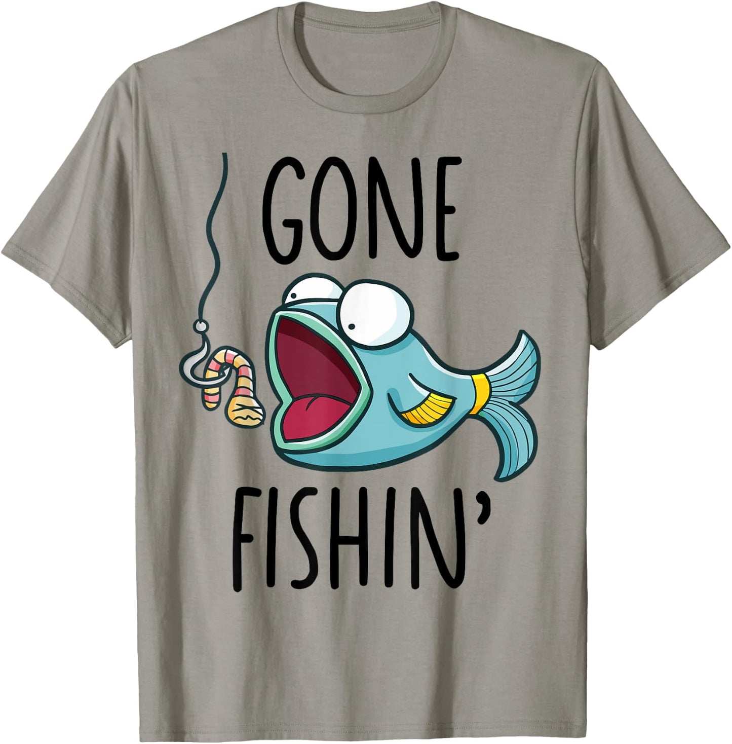 Gone Fishing-Shirt Kids Toddler Boys Girls Funny Fishing T-Shirt - T-Shirt | Sand
