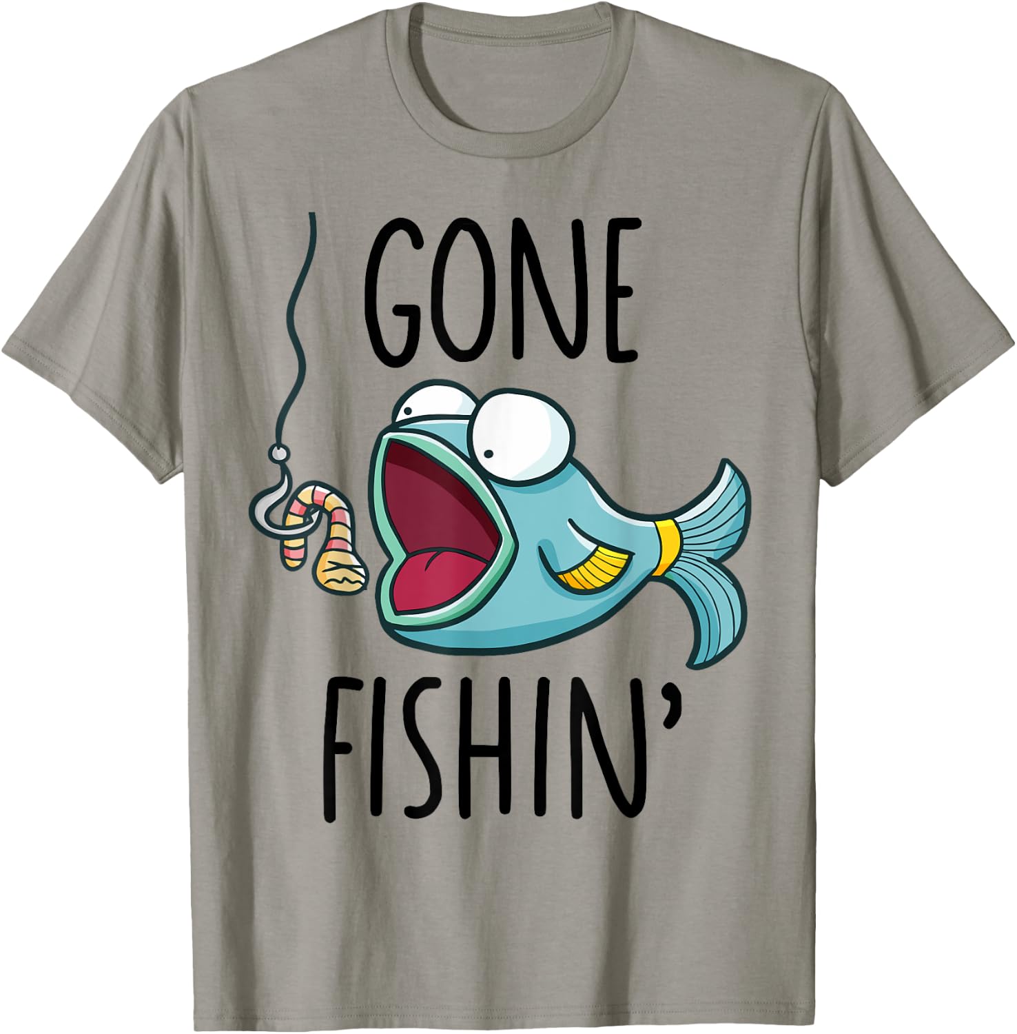 Gone Fishing-Shirt Kids Toddler Boys Girls Funny Fishing T-Shirt - T-Shirt | Sand