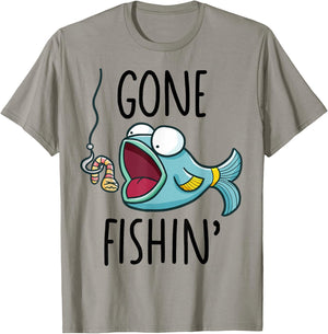Gone Fishing-Shirt Kids Toddler Boys Girls Funny Fishing T-Shirt - T-Shirt | Sand