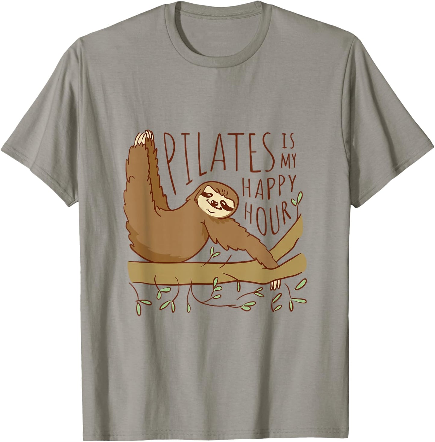 Sloth Pilates Is My Happy Hour T-Shirt - T-Shirt | Sand