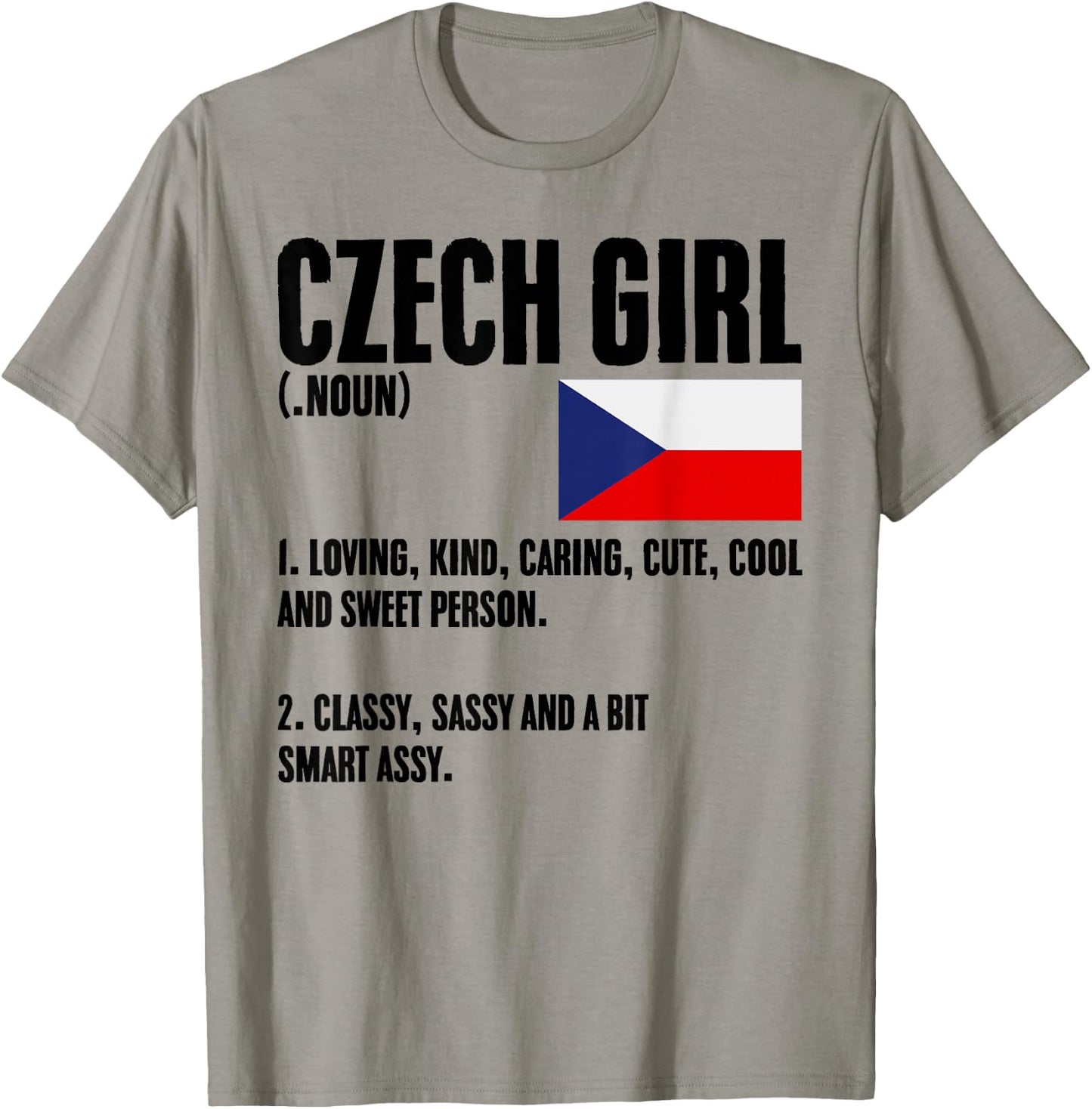 Czech Girl Definition Czech Republic Flag Prague Czech Women T-Shirt - T-Shirt | Sand