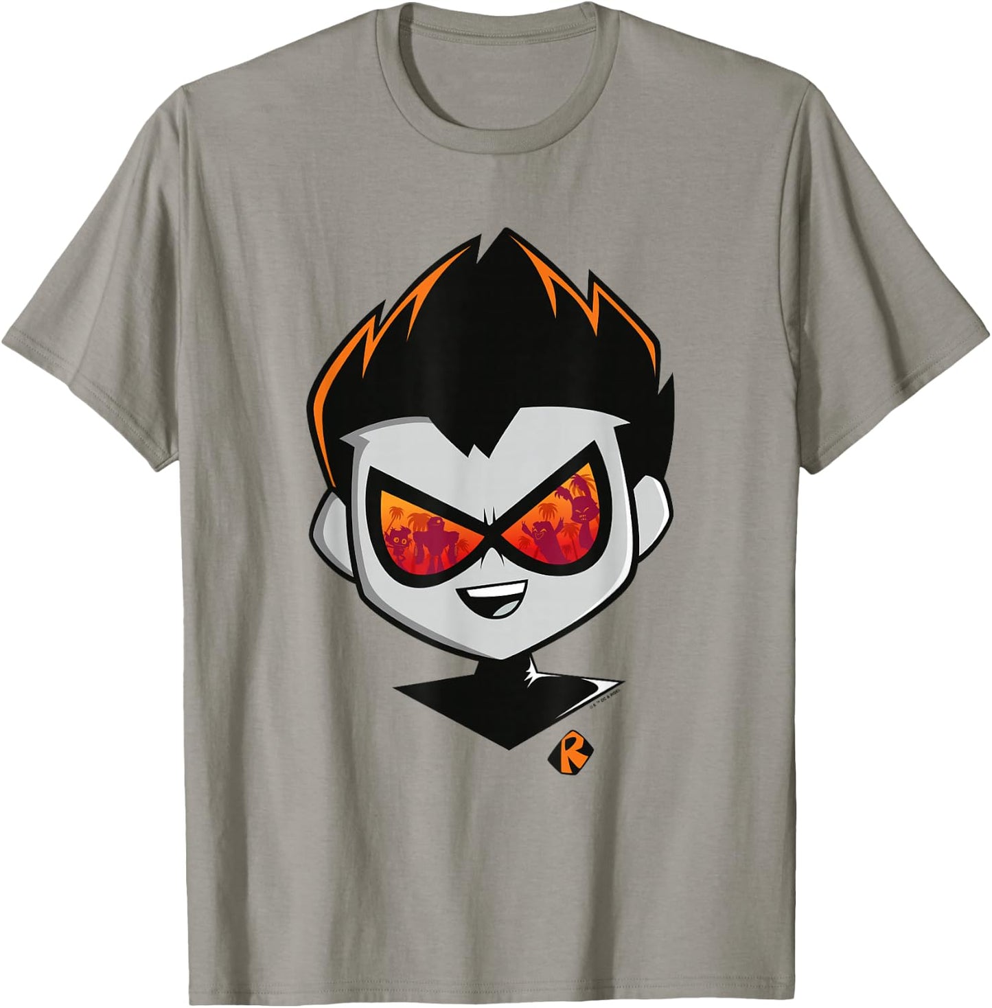 Teen Titans Go! To The Movies Retro Robin Hollywood Big Face T-Shirt - T-Shirt | Sand