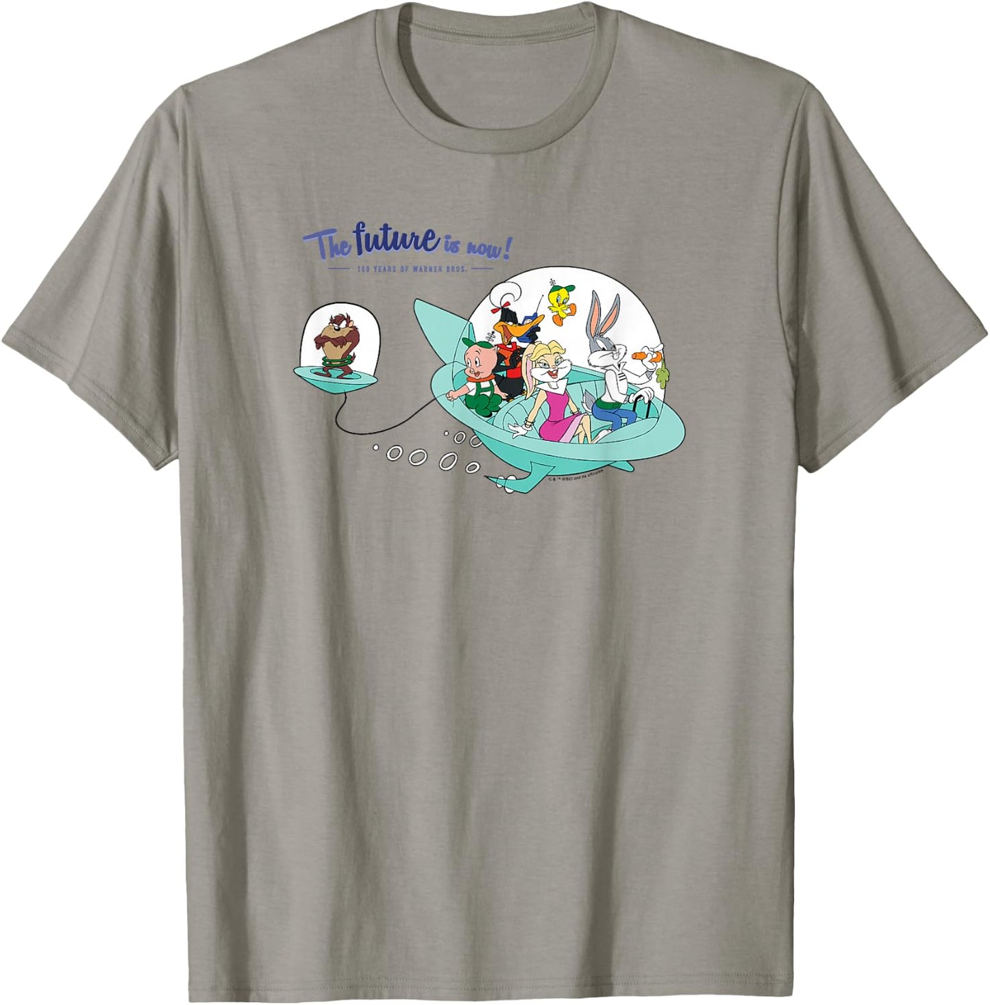 WB 100 Looney Tunes Group Shot The Future Is Now! Special T-Shirt - T-Shirt | Sand