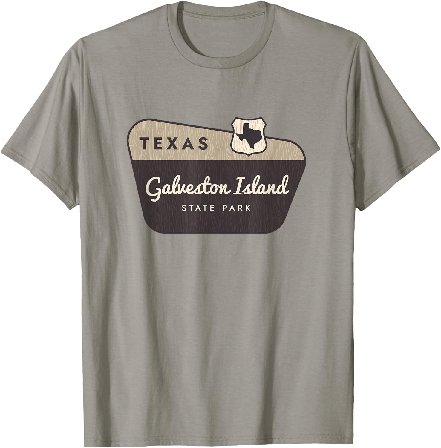 Galveston Island State Park Texas TX Welcome Sign Vacation T-Shirt - T-Shirt | Sand