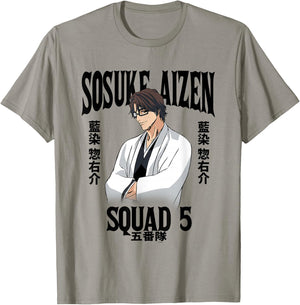 Bleach Sosuke Aizen Squad 5 Anime T-Shirt - T-Shirt | Sand
