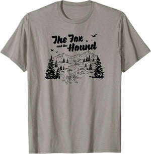 Disney The Fox and the Hound Friends Landscape Vintage Logo T-Shirt - T-Shirt | Sand