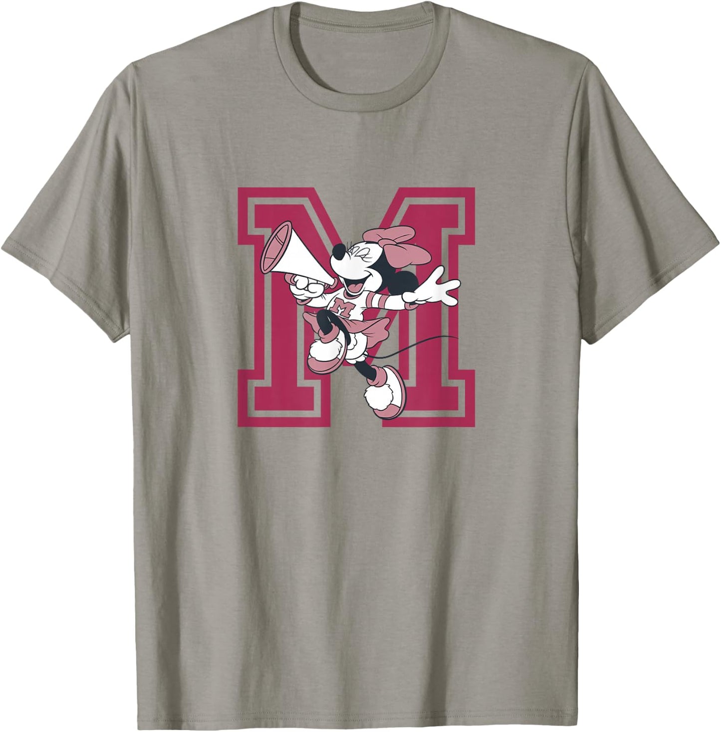 Disney Minnie Mouse Cute Cheerleader Vintage Pink Collegiate T-Shirt - T-Shirt | Sand