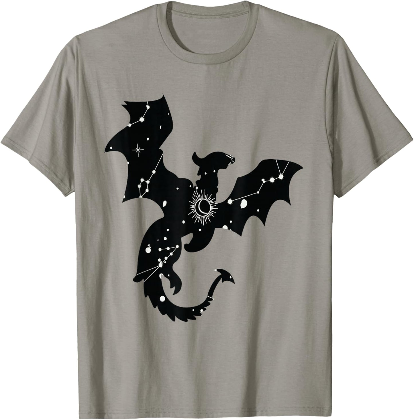 Mystical Dragon Creature Celestial Goth Aesthetic T-Shirt - T-Shirt | Sand