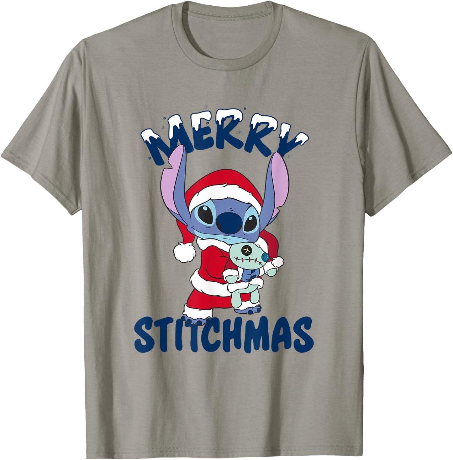Disney Lilo & Stitch Christmas Merry Stitchmas Portrait T-Shirt - T-Shirt | Sand