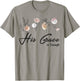 His Grace Is Enough Floral Spiritual Faith Jesus Christian T-Shirt - T-Shirt | Sand