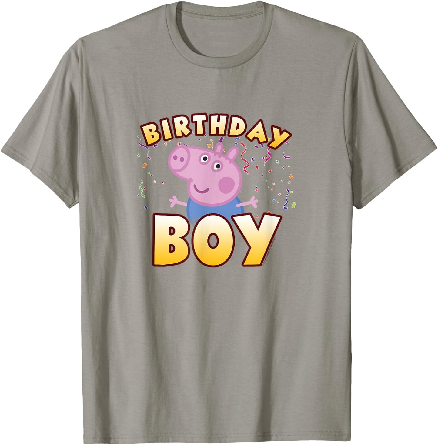 Peppa Pig George Birthday Boy Holiday Confetti Logo T-Shirt - T-Shirt | Sand