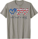 USA Flag Patriotic Hearts 4th of July Sweet Land of Liberty T-Shirt - T-Shirt | Sand