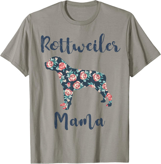 Rottweiler Gift Women Rottie Mom Rottweiler Mama Mothers Day T-Shirt - T-Shirt | Sand