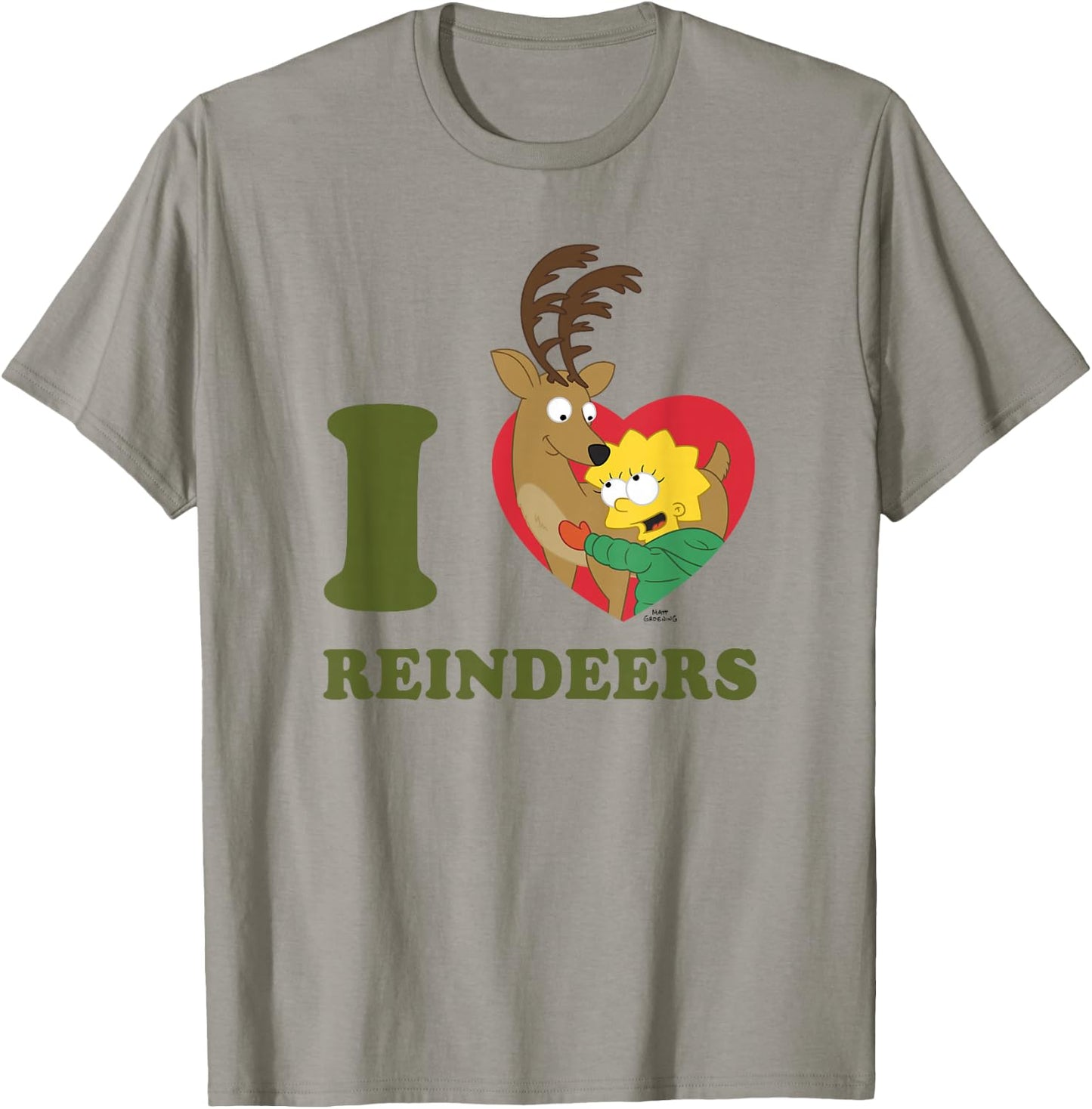 The Simpsons Christmas Maggie I Love Reindeers T-Shirt - T-Shirt | Sand